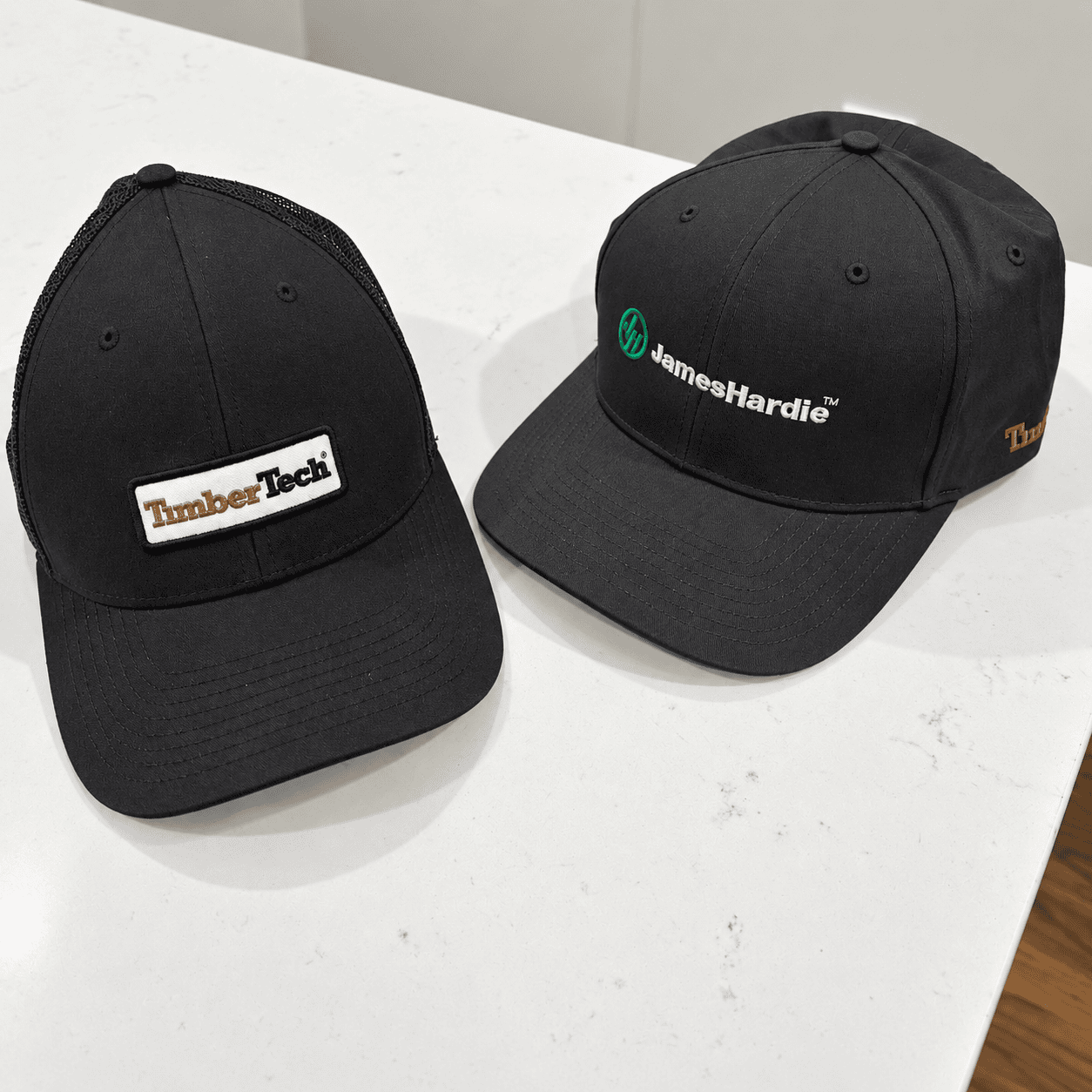 TimberTech and James Hardie branded hats